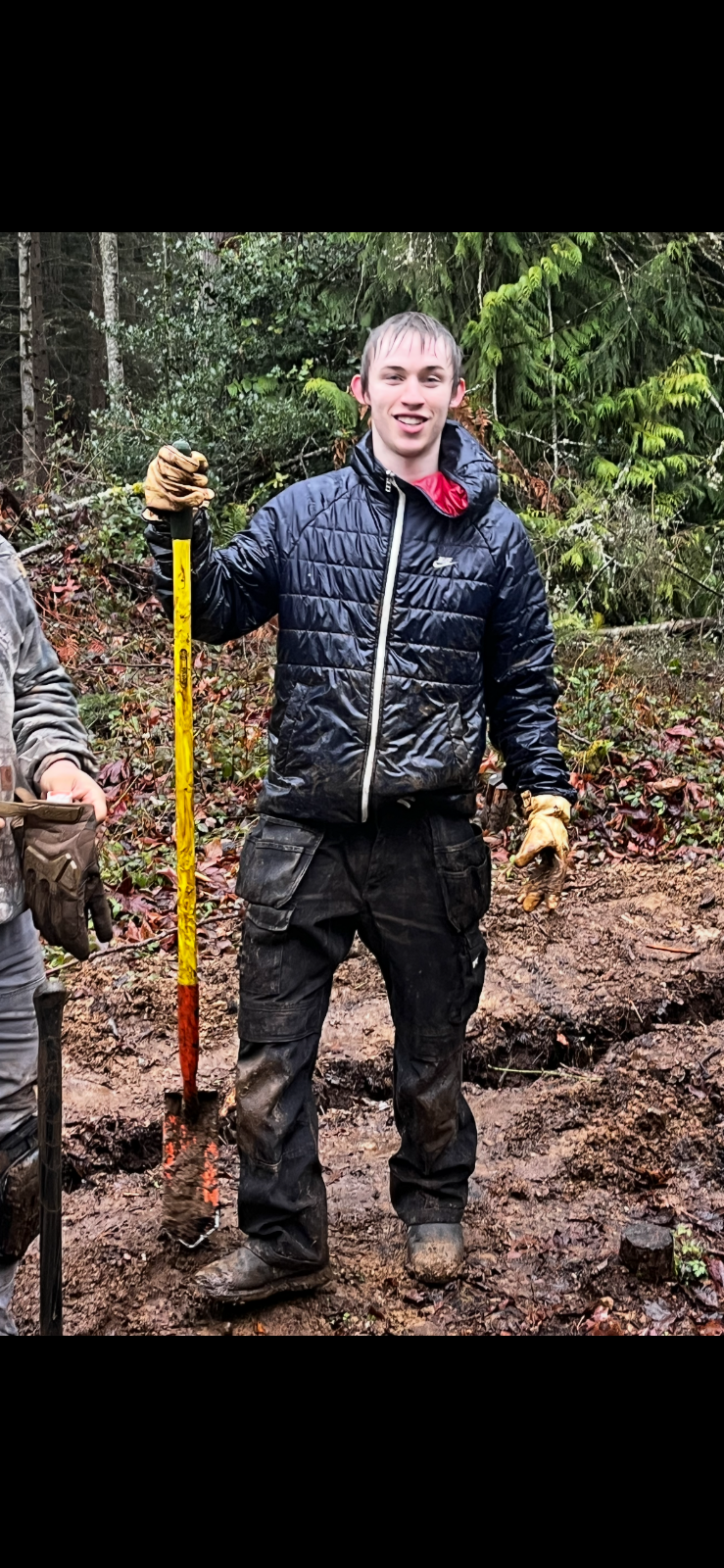 True Wiles at an outdoor worksite